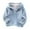 Blue, variant on Edvintorg 2-8Years Kids Lightweight Jacket Fashion Boys Girls Solid Color Cute Plush Thickening Keep Warm Zipper Coat with Hoodie Fall Winter Children's Outerwear