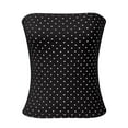 thumbnail image 5 of Landzoo One Contrast Lace Polka Tube Top Backless Fit Inner Wear Short Crop Top Cozy Stylish Basic Tube Tops, 5 of 6