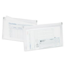 Office Depot Transparent Zipper Envelopes, Check Size, Clear, Pack Of 3, 667812