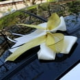 thumbnail image 3 of 12 Pieces Wedding Car Decorations Kit Silk Flower Ribbon Wedding Flower Bows Set Gold, 3 of 9