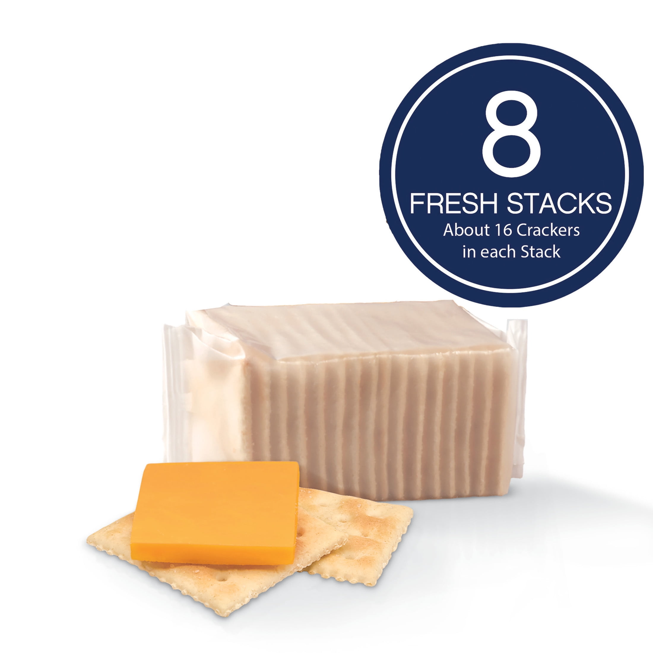 Premium Fresh Stacks Original Saltine Crackers, Travel Snacks, 13.6 oz (8 Multi Snack Packs)
