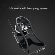 Egg Cracker,l Egg Opener, Automatic Egg Cracking Tool, Easy Eggshell CutterEggshell Cutter Egg Separator Creative Kitchen Tools (black)