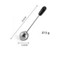 thumbnail image 2 of Tetera original, bola giratoria de acero inoxidable, mango ergonómico (negro) ER, 2 of 5
