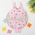 thumbnail image 2 of GYRATEDREAM 8-12Y Child Girls Butterfly Sport Tankini Bikini Bottoms Bathsuit 2PCS Floral Swimsuit, 2 of 6
