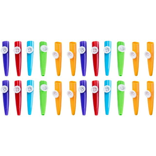 18 Pcs Kids Kazoos, Plastic Kazoo with 20 Pcs Kazoo Flute Diaphragms Kazoos  Musical Instruments for Gift Prize and Party Favors