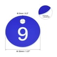 thumbnail image 2 of Uxcell Round 1-25 Number Tag Key Tag Acrylic Engraved Blue ID Tag for Decoration, Pack of 25, 2 of 5
