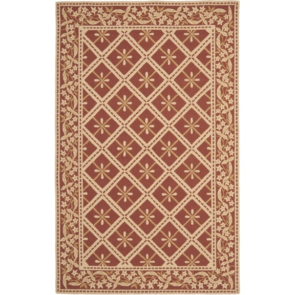 SAFAVIEH Chelsea HK231C Hand-hooked Rust / Ivory Rug