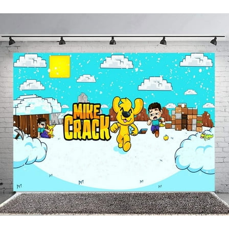 Mikecrack Backdrop Banner Party Supplies Poster Movie Theme Background for Photography Birthday Decorations