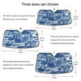 thumbnail image 5 of Yayeee Car Windshield Sun Shade Universal Fit Front Visor Protector, Blue Garden Pattern, 5 of 8