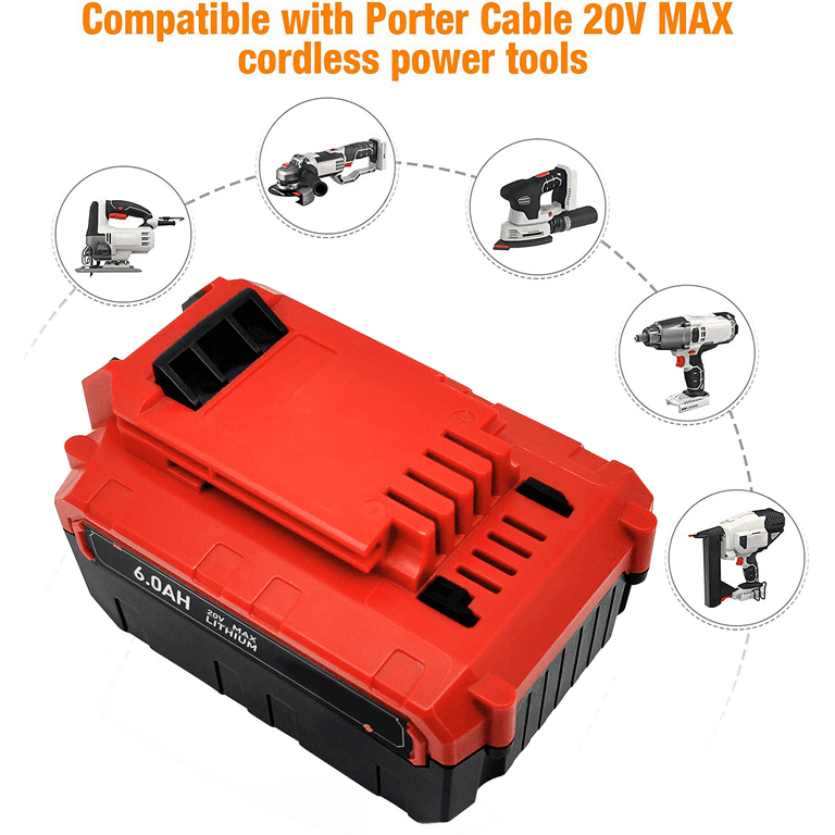 2pack FOR PORTER CABLE PCC685L Battery 20V Li ion 4000mAh Pack Battery