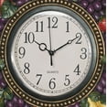 thumbnail image 4 of Tuscan Fruit Grapes Kitchen Dining Wall Clock Multi Jewel, 4 of 5
