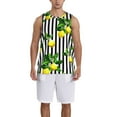 thumbnail image 6 of Rocae Lemons on Striped for Men's Basketball Jersey Lightweight and Breathable Athletic Tank Top,Quick-Drying Sports Jersey Medium, 6 of 9