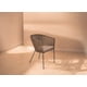 thumbnail image 4 of Silla Tejida en Color Cafe Con Base de Herrería con Cinta de Nylon ideal Para interiores, exteriores NO es CHINA, 4 of 5
