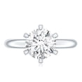 thumbnail image 5 of Rosec Jewels Moissanite Solitaire Engagement Ring 2 Carat - 8 mm - D-VS1 Quality Authentically Certified - with Jewelry Box, 10K White Gold, US 7.50, 5 of 9