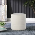 thumbnail image 6 of HomePop Upholstered Round Ottoman - Cream Boucle, 6 of 8