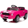 thumbnail image 3 of Funride Shelby GT350 12V Ride on Toys with Remote, Power Car Wheels, Ride on Cars with USB, Bluetooth Music, Horn, LED Light, Pink, 3 of 11