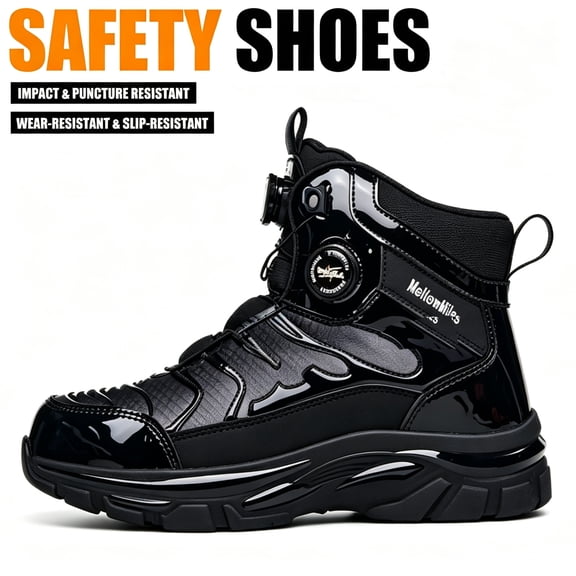 TREADVAULT Men's and Women's Composite Toe Safety Work Shoes, Boa Dial, Kevlar Puncture-Resistant, Anti-Slip