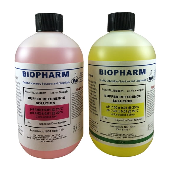 Kit de solución de calibración de tampones de pH, paquete de 2, 500 ml (NIST)