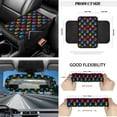 thumbnail image 5 of Yuyamidu Colorful Dog Paw Car Seat Cover Front Seat Cover Set of 12 Cute Steering Wheel Cover Seat Belt Pad Armrest Cover Garbage Bag Air Vent Bag Rearview Mirror Cover Coasters Key Chain, 5 of 6