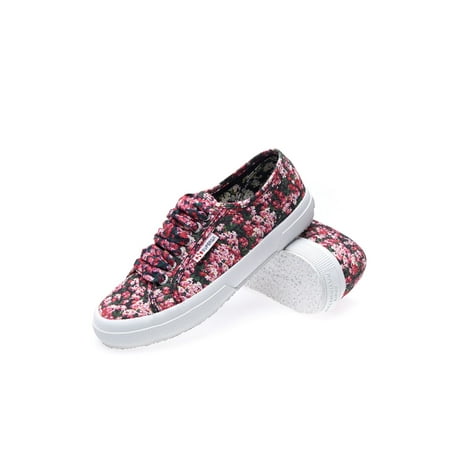 

SUPERGA Womens Pink Floral Cushioned X Mary Katrantzou Fantasy Flowers Round Toe Lace-Up Athletic Sneakers 41