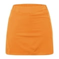 thumbnail image 3 of ZACPNCV Girl's Skorts Tummy Control Skorts Dressy Casual High Waist Athletic Shorts Skirts Orange 8-9 Years, 3 of 7