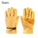 thumbnail image 2 of Guantes de trabajo de cuero Muñeca ajustable, Palma Gatot Antideslizante Guantes de motocicleta vintage Ormromra  CPB-US-DYP665-3, 2 of 5