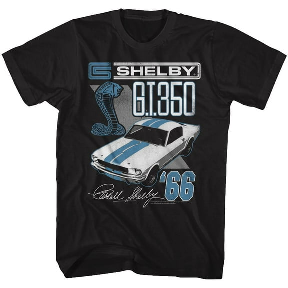 Carroll Shelby Motors Shelby Gt350 Black Adult T-Shirt