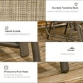 thumbnail image 5 of Outsunny Outdoor Glider Chairs with Coffee Table, Patio 2-Seat Rocking Chair Swing Loveseat with Breathable Sling, Light Brown, 5 of 9