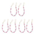 thumbnail image 1 of mmirethe Ensemble Tendance de 2 Tiebacks de Rideaux de Perles de Bois d'Inspiration Boho Rideaux Rose 52cm 3Set, 1 of 6