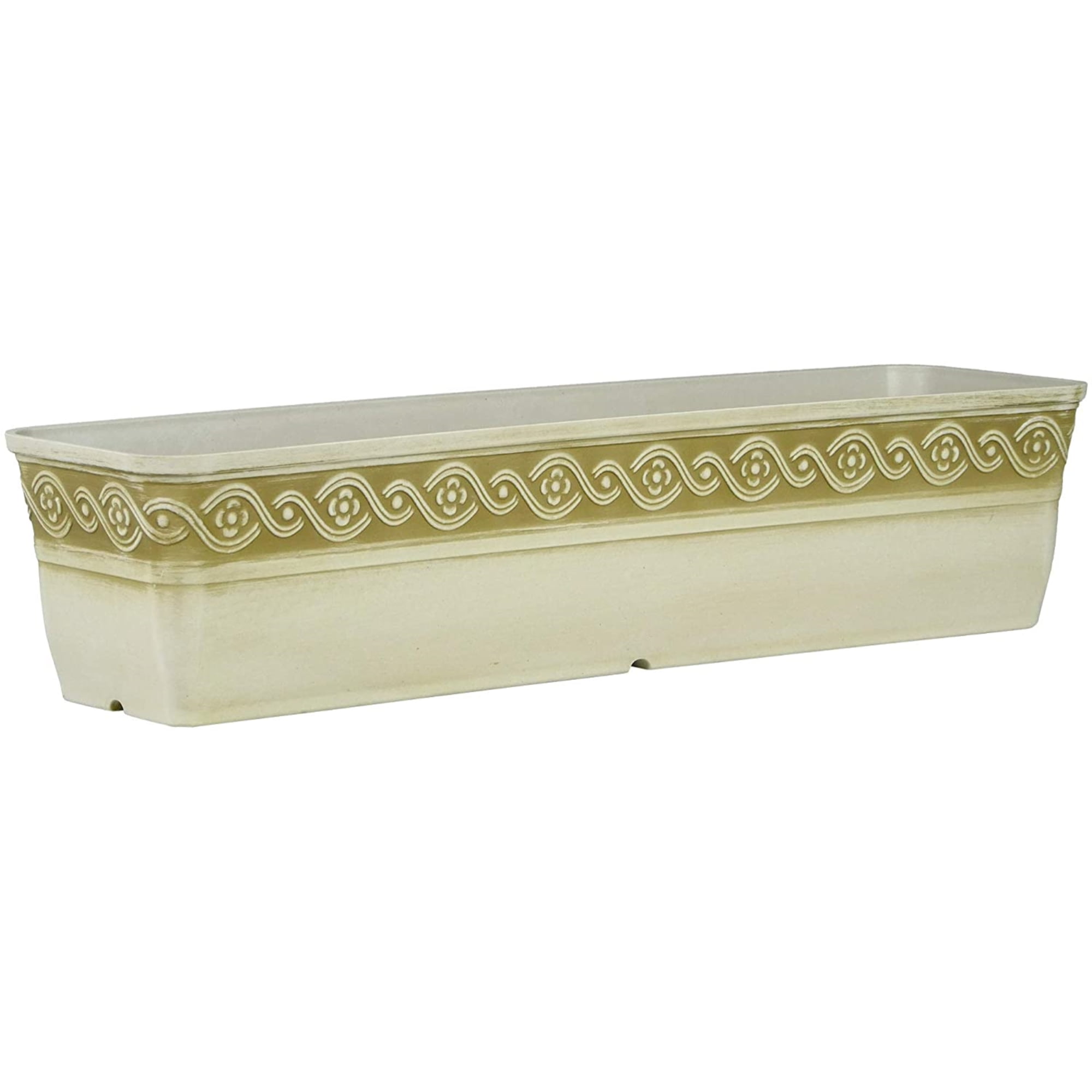 Classic Home and Garden Corinthian Resin Flower Pot Rectangle Planter