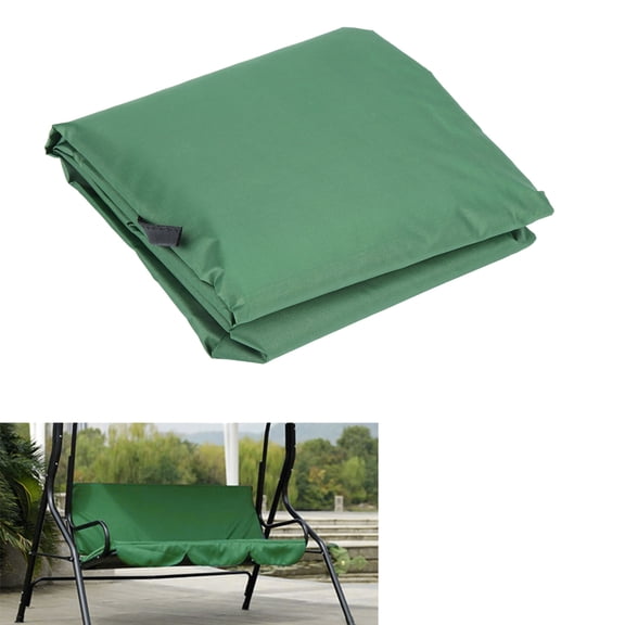 Outdoor Waterproof Polyester Swing Chair Cushion Cover Three Seater Hammock Seat Replacement Green