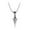 Silver, variant on harmtty Arrowhead Pendant Men Necklace Vintage Alloy Chain Spearpoint Necklace Accessories,Black