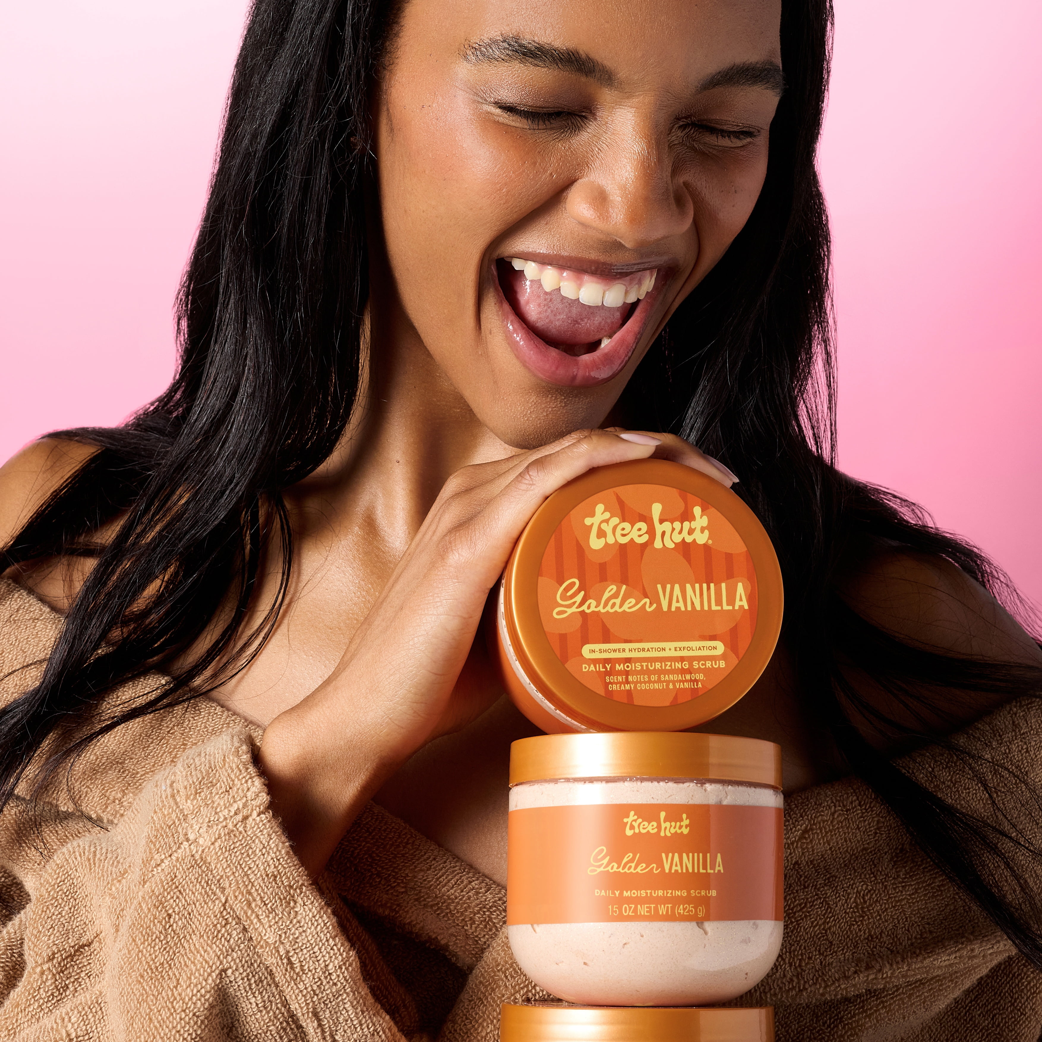 Tree Hut Golden Vanilla Daily Moisturizing Scrub, 15 oz