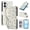 Pattern-D, variant on for iPhone 16 Wallet Case Women Girls, Cute Floral Pattern PU Leather Flip Phone Cover with Card Holder, Kickstand, Wrist Strap, Protective Purse Case for iPhone 16, Pattern-B