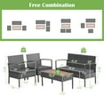 thumbnail image 2 of 4 Pieces Rattan Patio Conversation Furniture Set with Acacia Wood Tabletop, 2 of 8