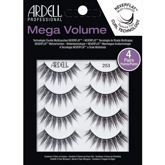 253 , Ardell Mega Volume Multipack , Hair Scalp Skin Body - Pack of 2 w/ SLEEK Teasing Comb