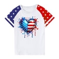 thumbnail image 4 of FamilyThread Kids American USA Flag Patriotic T Shirts 4th of July Summer T-Shirt for Boys Girls Short Sleeve American Flag Holiday Patriotic Tops, 4 of 4