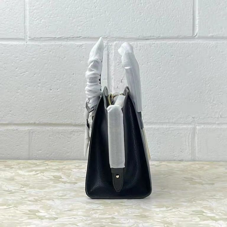 Michael Kors Avril Small Leather Top-Zip Satchel Handbag in Black  