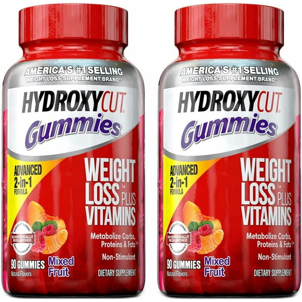 Hydroxycut Gummies Mixed Fruit 90 Gummies Pack Of 2 1343