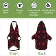 thumbnail image 6 of Haiem Red Skulls 2 for Winter Dog Hoodie Sweatshirts with Pockets Warm Dog Clothes for Small Dogs Chihuahua-XX-Large, 6 of 7