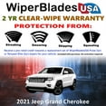 thumbnail image 2 of 2021 Jeep Grand Cherokee Beam Wiper Blades Wipers w/2yr Warranty (Set of 2), 2 of 5