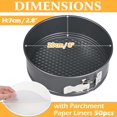 thumbnail image 2 of shiyou-Webake 8 Inch Springform Pan Set for Baking, Nonstick Cheesecake Pan Deep Dish Round Cake Molds with 50 Pcs Parchment Paper Liners, 2 of 4