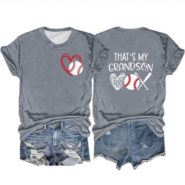 Camiseta de Manga Corta de Cuello Redondo Impresa para las Mujeres, Camisetas Casuales de Mujer