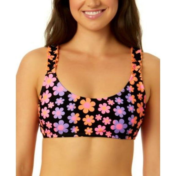 Salt Cove Juniors Foil Print Ruffle Str Multi M