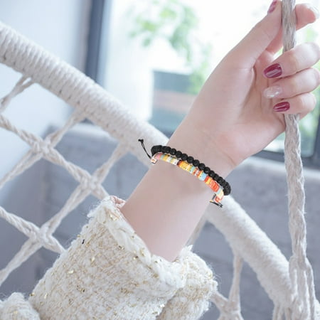 

HRSR Boho Surfer Bracelet Natural Boho Surfer Beach Anklet With Unisex Style Handmade Cotton Weave Boho Bracelets for Women Men Healing Reiki Multilayer Wristbands(#5)