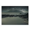 thumbnail image 1 of Space Cutting Board, Rocky Surface of Planet in Outer Space with Milky Way Background No Life Blur Foggy Print, Decorative Tempered Glass Cutting and Serving Board, Small Size, Grey, by Ambesonne, 1 of 1