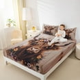 thumbnail image 4 of jejeloiu Retro Rustic Cow Twin Sheet Sets,Multicolor Flower Floral Twin Fitted Sheet,Country Farmhouse Locge Flat Sheet For Boys Kids,Luxury Bedroom Decor,3 Pieces, 4 of 7