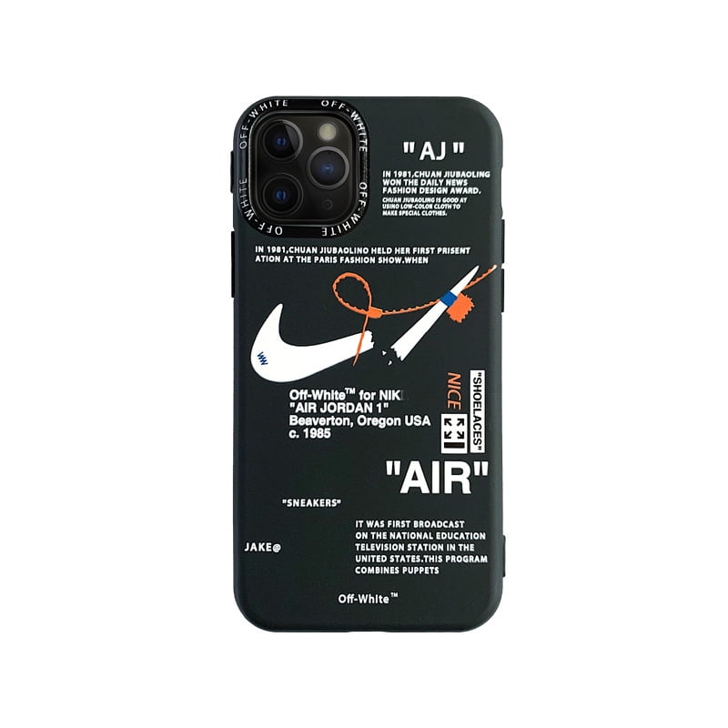 Hefeisuimishangmaoyouxiangongsi For Iphone 13 12 11 Off White Nike Frosted Phone Case 13pro 12pro Black White Off White