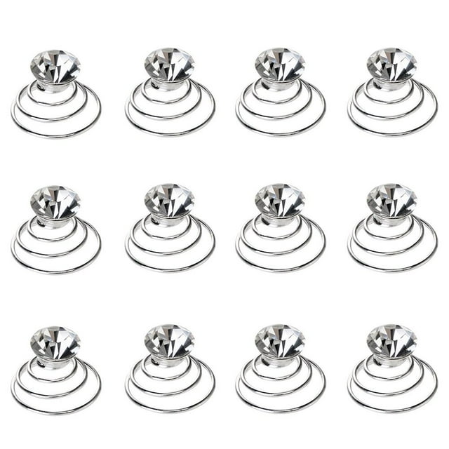 EIMELI Hair Spiral Clips Coil Swirl Rhinestones Spirals Twists Bun Accessories Tools Styles Pin Wedding