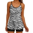 thumbnail image 2 of Stamzod Womens Tankini Swimsuits 2026 Two Piece Modest Tankini Bathing Suit Tummy Control Tops with Shorts Swimwear Black C XL, 2 of 6